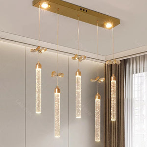 Modern home decoration salon lamps for living room smart crystal Pendant lights dining room indoor lighting