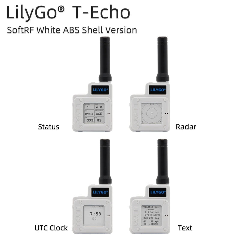 LILYGO® TTGO SoftRF T-Echo NRF52840 LoRa SX1262 433/868/915MHz Wireless Module L76K GPS 1.54 E-Paper BME280 Sensor for Arduino