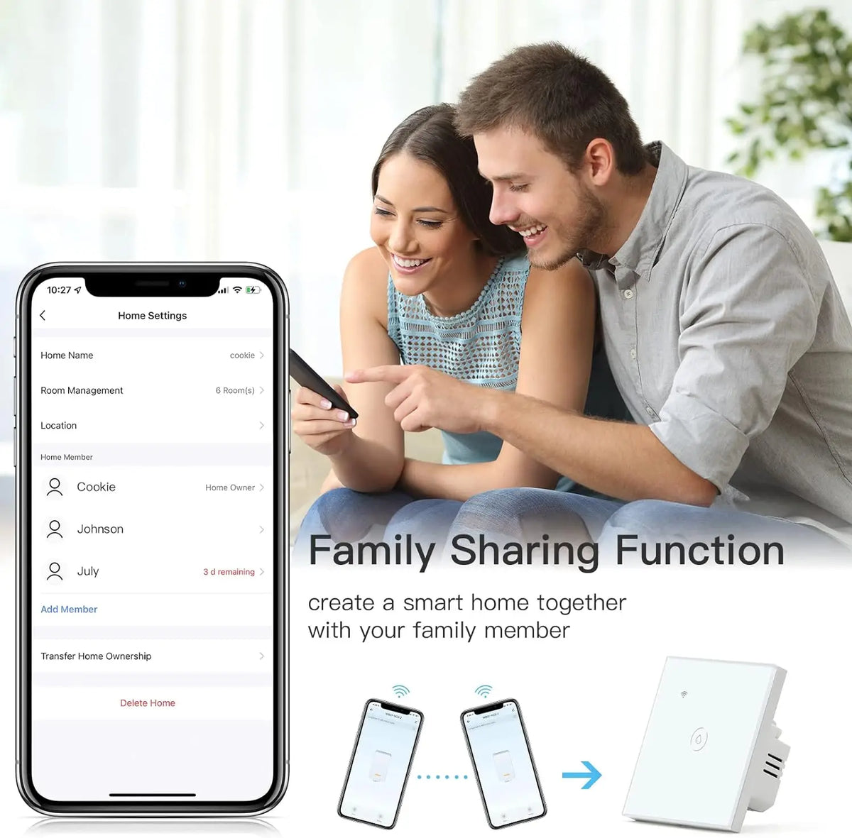 40A Tuya Smart Wifi Water Heater Boiler Touch Switch EU for Lighting Water Heater Air Conditioner Works with Google Home Alexa - Stereotech