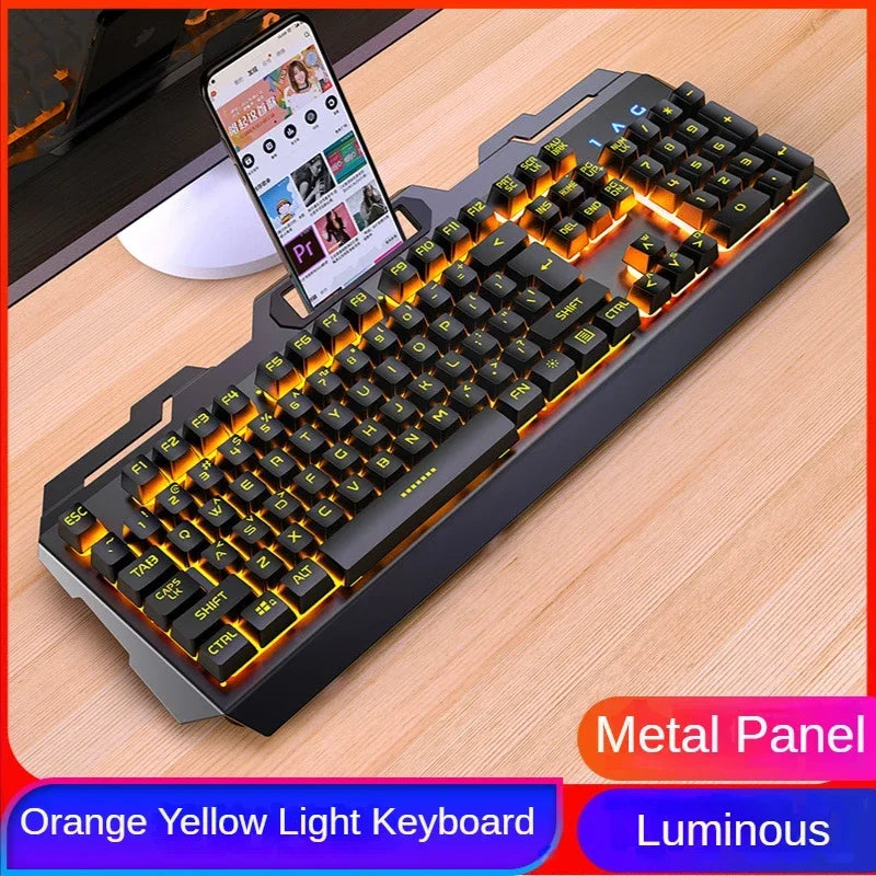 GX2 Wired Combo 104 Keys LED Light Changeable Waterproof RGB Backlit Gaming Mechanical Keyboard And Mouse Set for Desktop Laptop