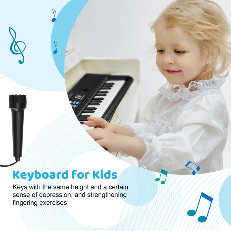 MQ 61 Keys Electronic Piano Digital Music Electronic Keyboard Musical Instrument Gift With Microphone For Kids Beginners