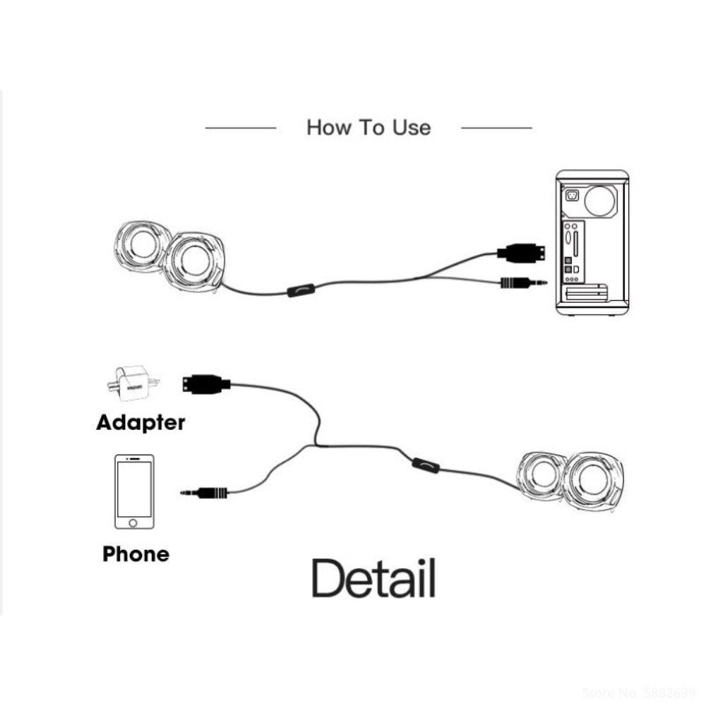 Mini RGB Computer Speaker - Stereotech