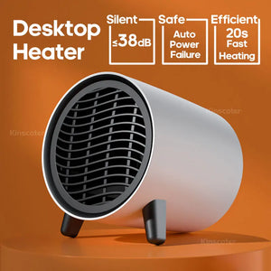 Electric Heater Desktop Quick Heat Warm Air Blower No Light 600W Portable Heater Warmer Machine Household Winter