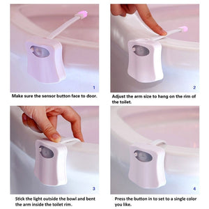 Smart Bathroom Toilet Night LED Light - Stereotech