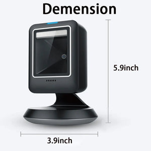 Barcode scanner 2D all-round desktop automatic sensing data matrix reader supermarket usb barcode reader 1D 2D QR code - Stereotech