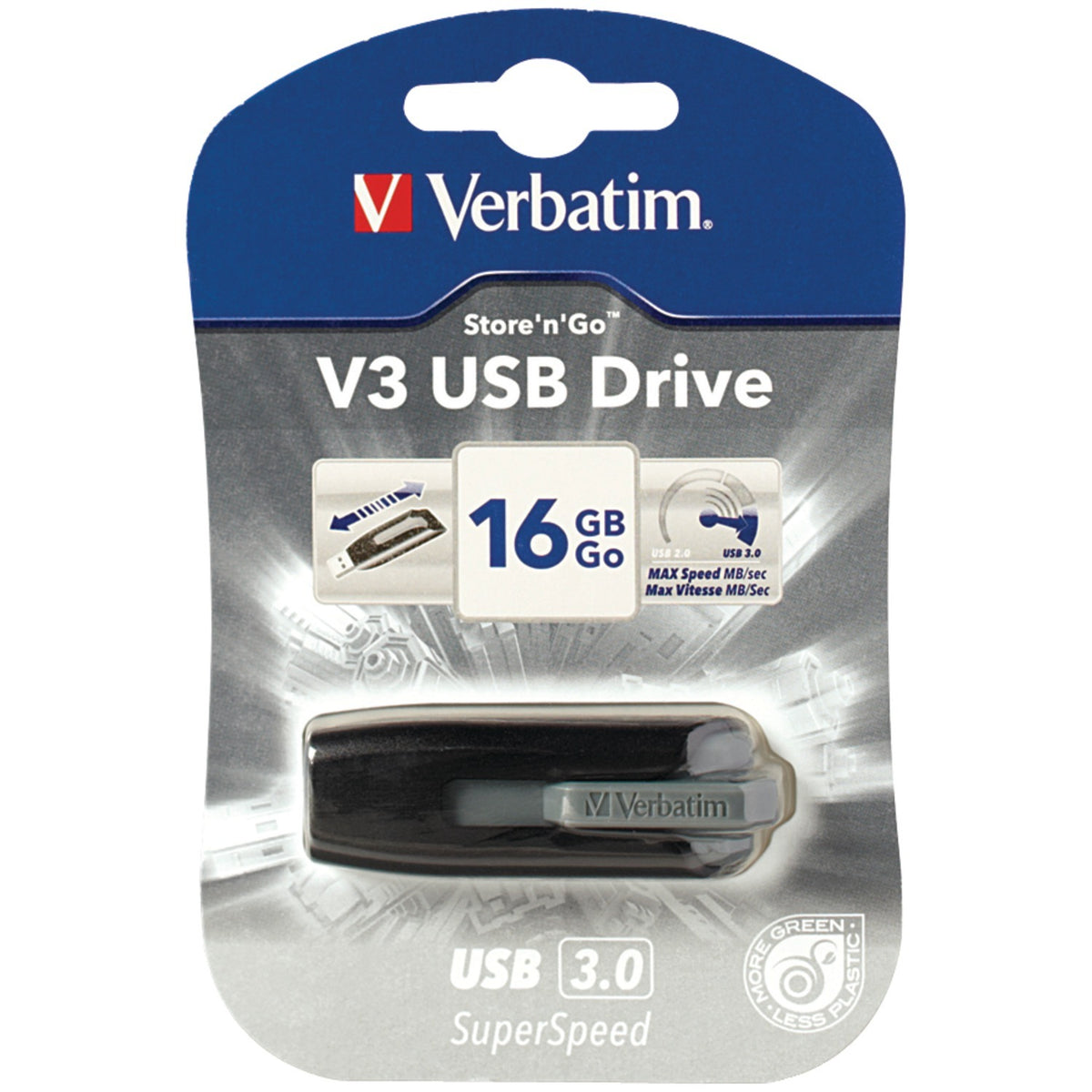 Verbatim 49172 SuperSpeed USB 3.0 Store &#39;n&#39; Go V3 Drive (16GB)