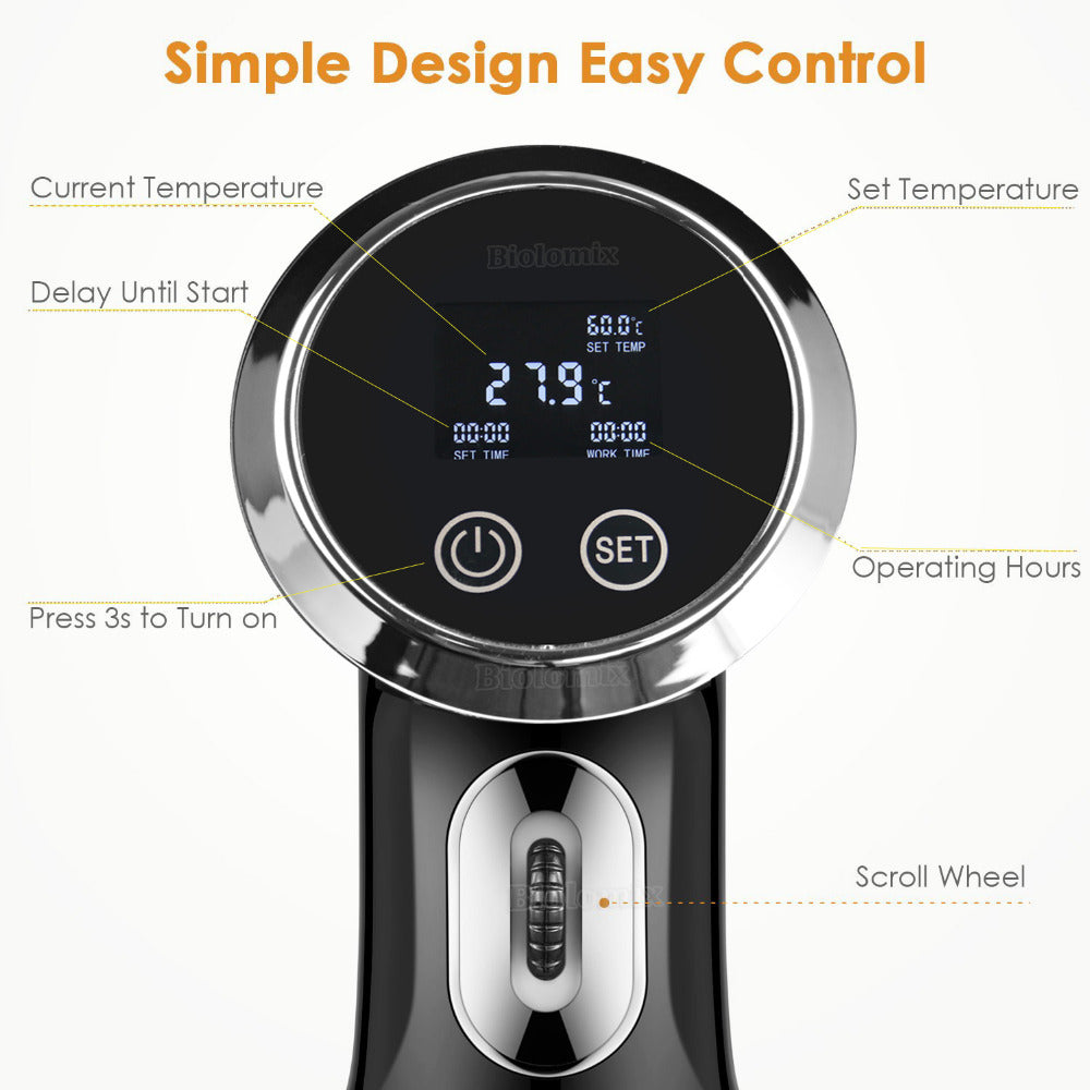 Vacuum Slow Sous Vide Food Cooker 1500W Powerful