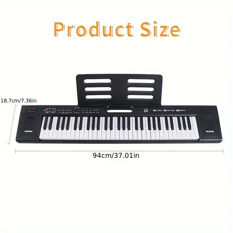 61-key Portable Rechargeable Electronic Organ, Beginner Entry 61-key Piano Electronic Organ, Practice Organ Entry