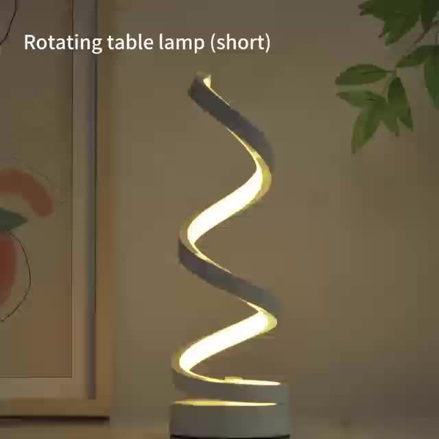 Modern LED Desk Lamp with USB - Adjustable Brightness, Warm White Light, Spiral Design for Eye Comfort, Perfect for Bedroom, Living Room, Office - 5W Tri-Color Dimmable Table Lamp