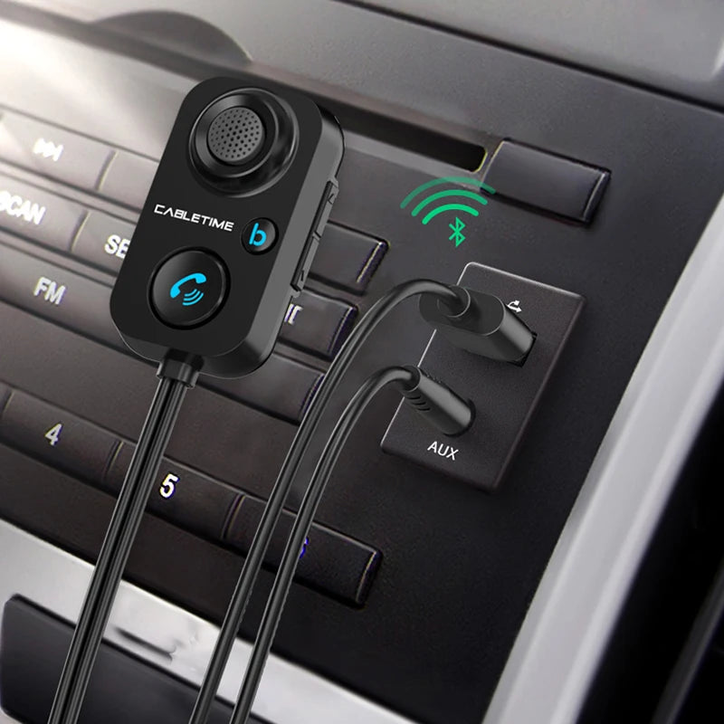 Bluetooth Receiver 5.1 AUX Audio 3.5Mm Wireless Adapter for Hands-Free Car Amplifier Speaker Headphone C416