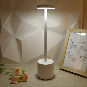 1pc Modern I-Shaped Cordless Touch Desk Lamp - Rechargeable, Tri-Color, Simple Design, LED Light, Bedside, Nightstand, Restaurant, Bar, Bedroom Decoration, Atmosphere Lamp with Touch Control
