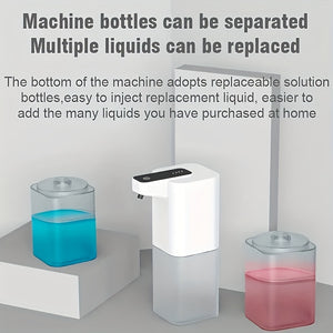 1pc Automatic Soap Dispenser, 400ml/14oz Touchless Sensor Foaming Soap Dispenser, USB Rechargeable, Hand Free Automatic Foam Liquid Soap Dispenser For Bathroom & Kitchen