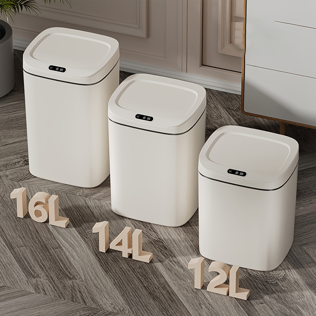 Smart Trash Can Household - Induction Switch - Electric Trash Can For Kitchen Toilet