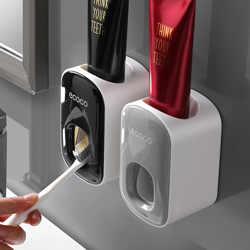 Luxury Automatic Toothpaste Dispenser - Wall-Mounted, No-Drill Installation, Portable Bathroom Accessory
