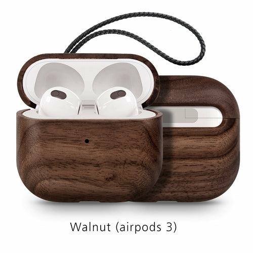 Back Cover Solid Wood Bluetooth Earphone Case - Stereotech