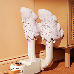 Portable 2-Hour Timer Boot & Shoe Dryer/Warmer - Space-Saving, Odor Eliminator, Auto Shut-Off, Fits All Footwear (US Plug)