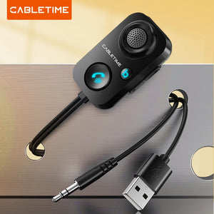 Bluetooth Receiver 5.1 AUX Audio 3.5Mm Wireless Adapter for Hands-Free Car Amplifier Speaker Headphone C416