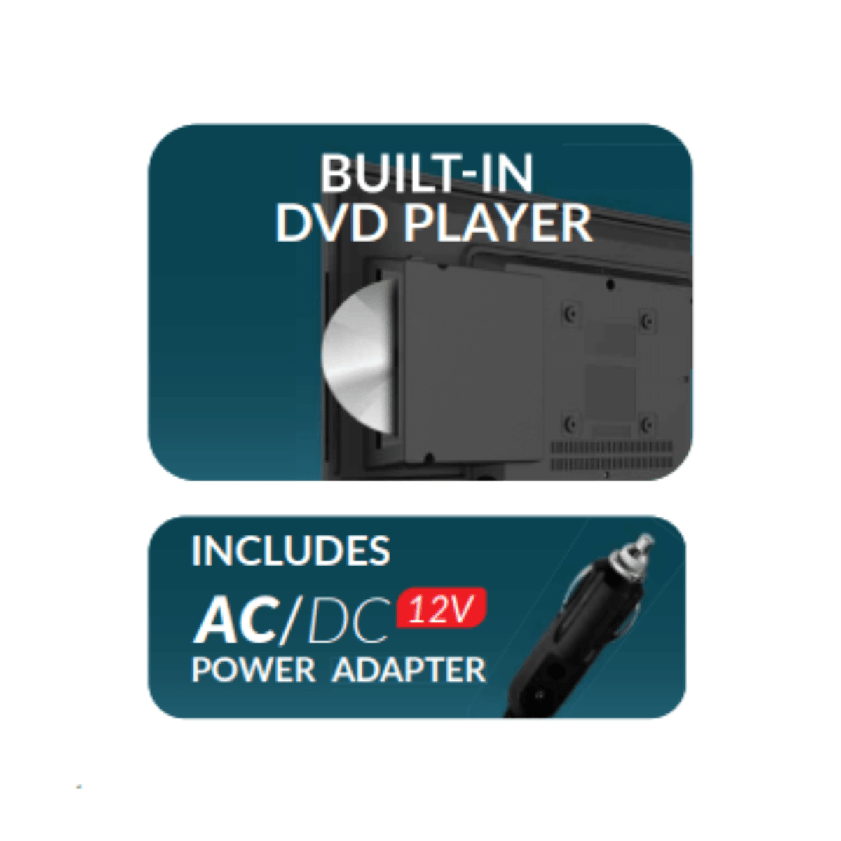 Supersonic Smart 24-inch VDAA DLED AC/DC Television with DVD Player &amp;