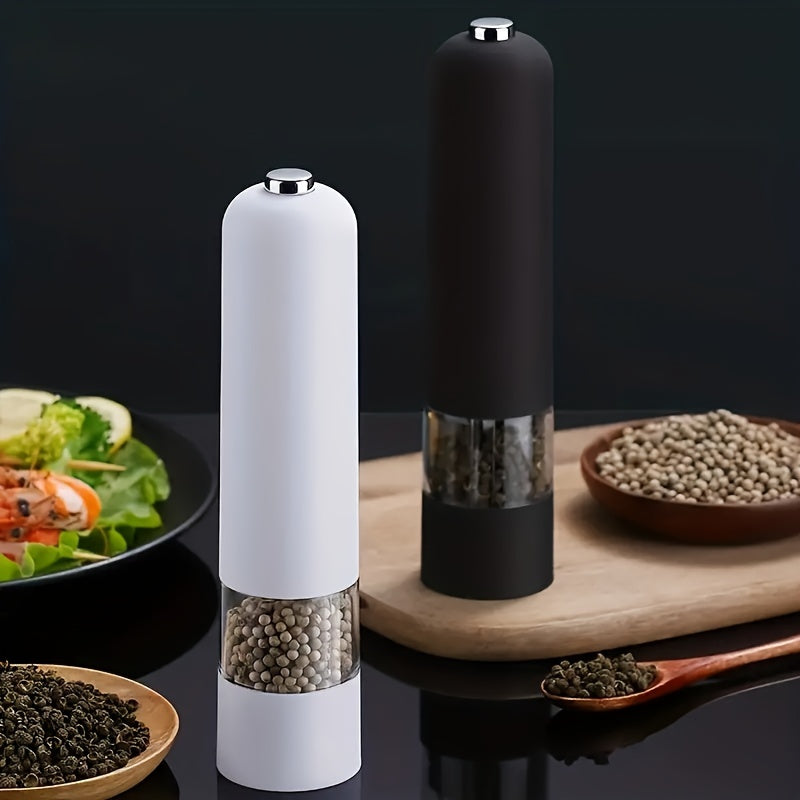 Electric Salt and Pepper Grinder Set - Automatic Spice Mill with Adjustable Coarseness - Perfect for Cooking &amp; BBQs!
