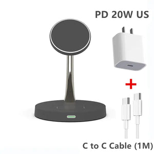 Iphone Magnetic Wireless Charger Station - Stereotech
