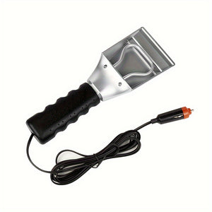 12V Heated Snow Shovel for Car with Plug-In Operation, Multi-Functional Winter Snow Removal Tool, ABS Construction, Safe for Vehicle Paint, Efficient Handheld Snow Brush