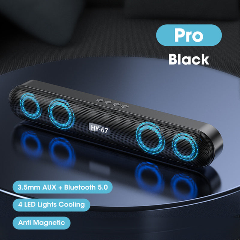 Computer Soundbar Desktop Bluetooth Speakers Rechargeable 6D Deep Bass Stereo Subwoofer AUX Wired for Laptop PC TV Loudspeaker