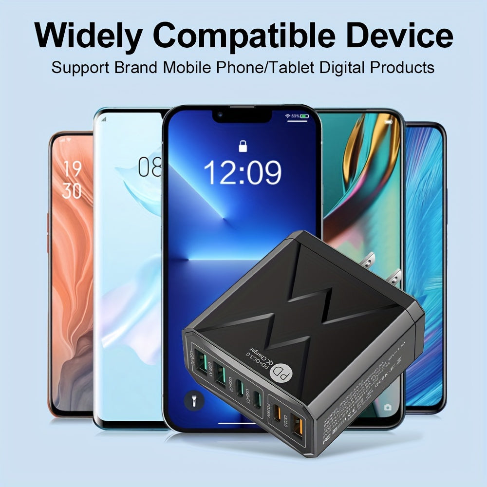 55W Rapid Fast Charging Adapter - High-Speed USB C Phone Charger with PD Type-C, Universal Compatibility for iPhone and Samsung - Compact USB Wall Charger with Safety Protections