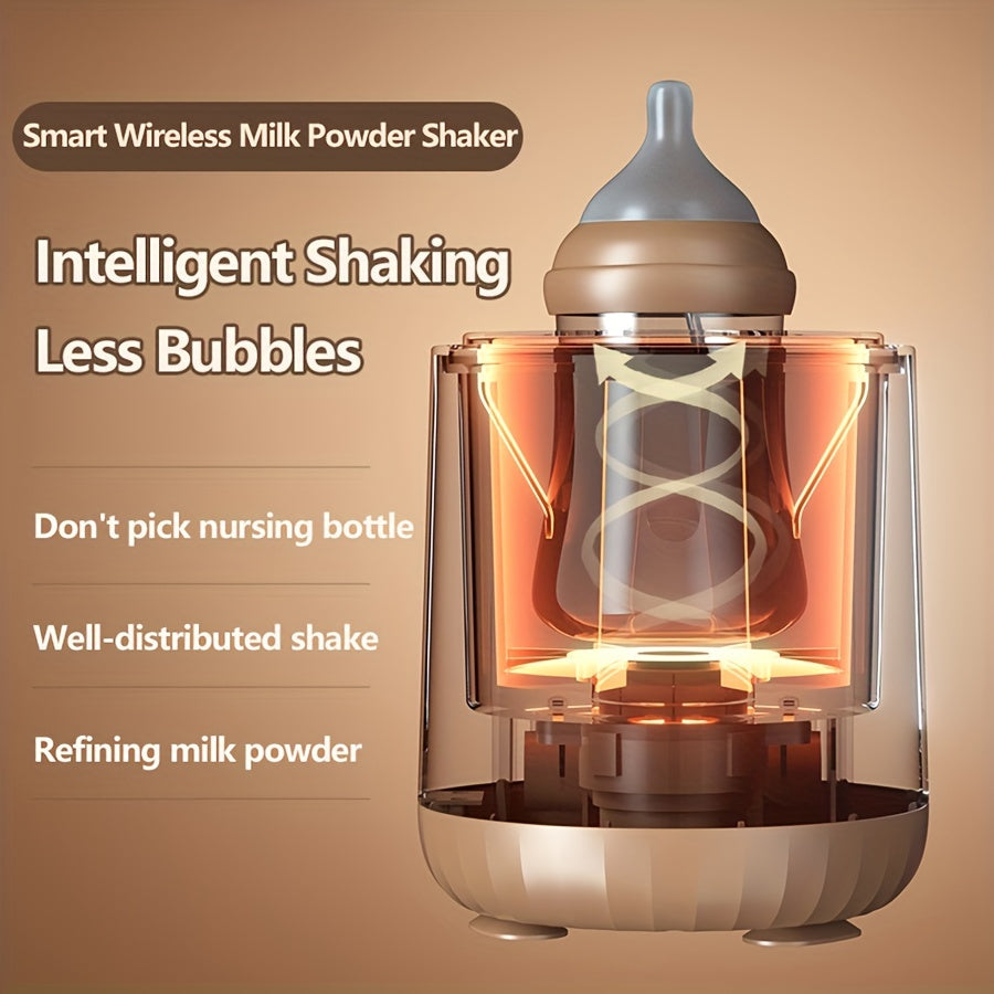 Smart Wireless Milk Powder Shaker, 3Models-1/2/5 Minutes, Intelligent Shaking, Less Bubbles, Square &amp; Round Bottles, Well-distributed Shake, Constant Speed, Fully Melted Without Fear Of Clumping, Refining Milk Powder
