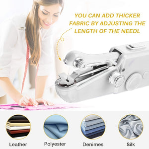 1pc Handheld Sewing Machine Mini Sewing Machines, Portable Sewing Machine Quick Handheld Stitch Tool For Fabric, Kids Cloth, Clothing (battery Not Included)