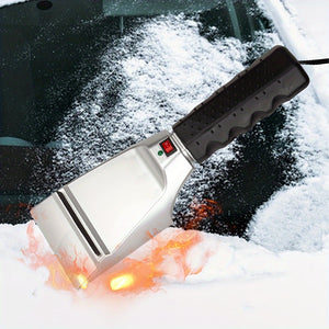 12V Heated Snow Shovel for Car with Plug-In Operation, Multi-Functional Winter Snow Removal Tool, ABS Construction, Safe for Vehicle Paint, Efficient Handheld Snow Brush