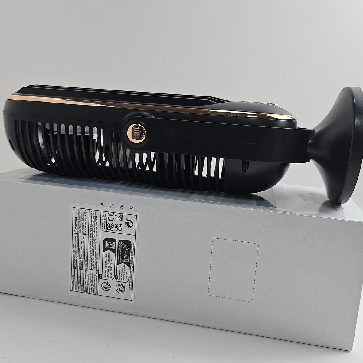 1pc USB Rechargeable Desktop Tower Fan with 5-Speed Adjustable Control, 1200mAh Lithium Battery, 720° Oscillating, Strong Wind Cooling Fan for Home, Office, and Travel