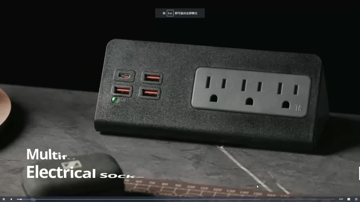 Upgraded, Desk Edge Clamp Mount Power Strips with USB Ports, PD20 W Fast Charging USB-C Port and 3 AC Outlets, Nightstand Charging Station, Office Tabletop Accessories, Hotels, 5.6 Ft Extension Cord