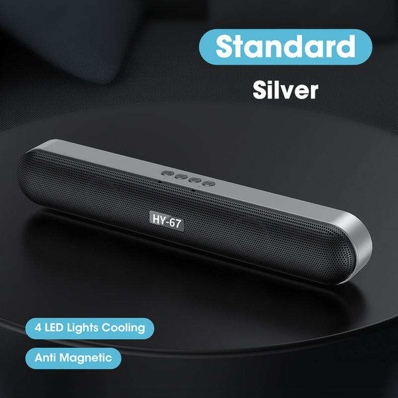 Computer Soundbar Desktop Bluetooth Speakers Rechargeable 6D Deep Bass Stereo Subwoofer AUX Wired for Laptop PC TV Loudspeaker