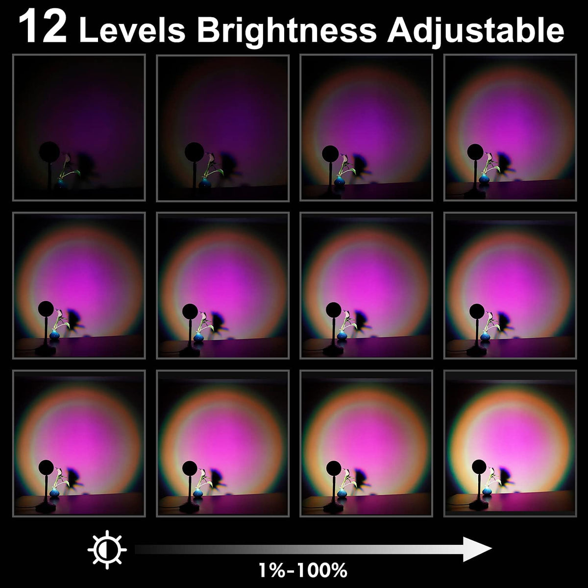 APP/Remote Control Sunset Rainbow Lamp - Stereotech