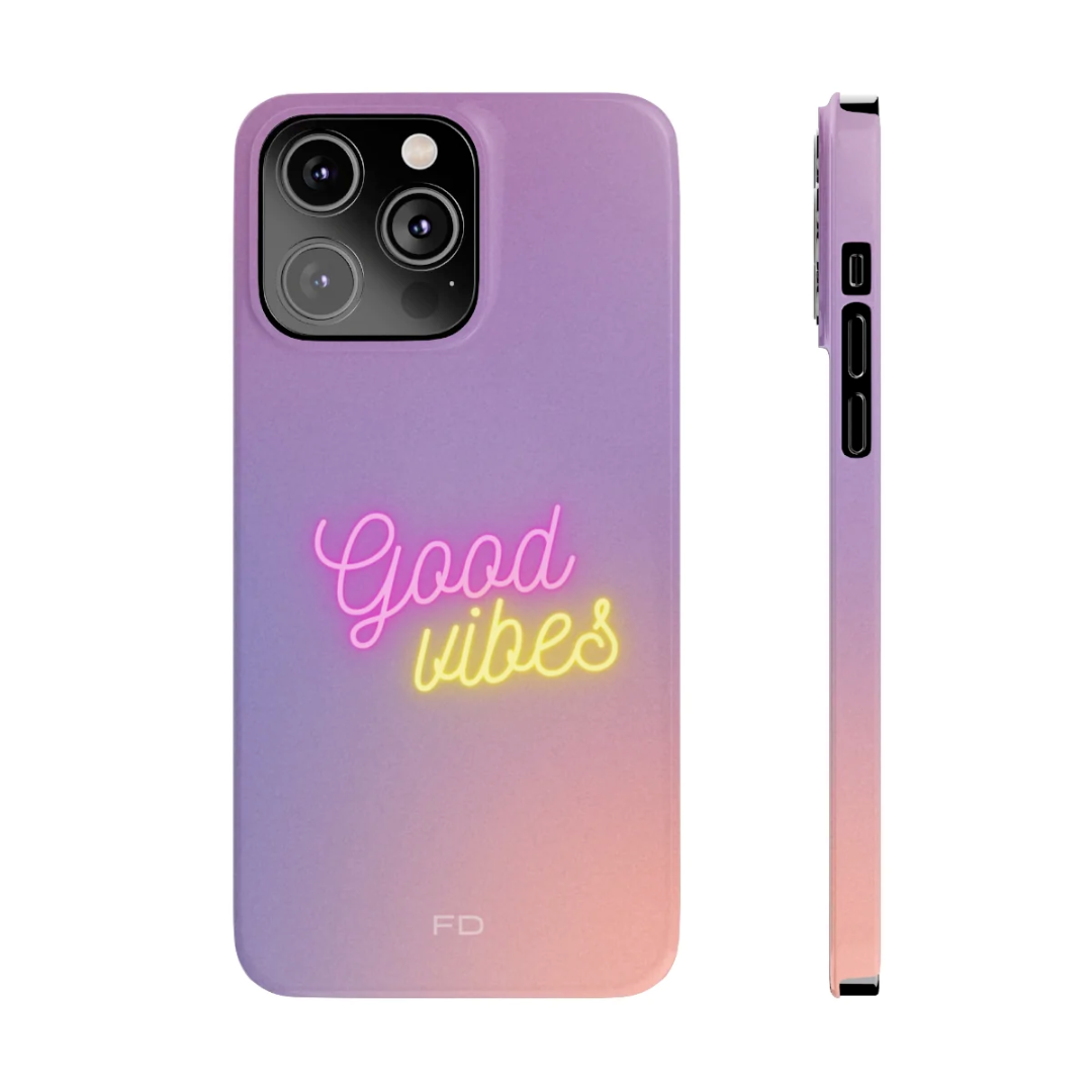 Good Vibes Slim Case for iPhone 14 - Stereotech