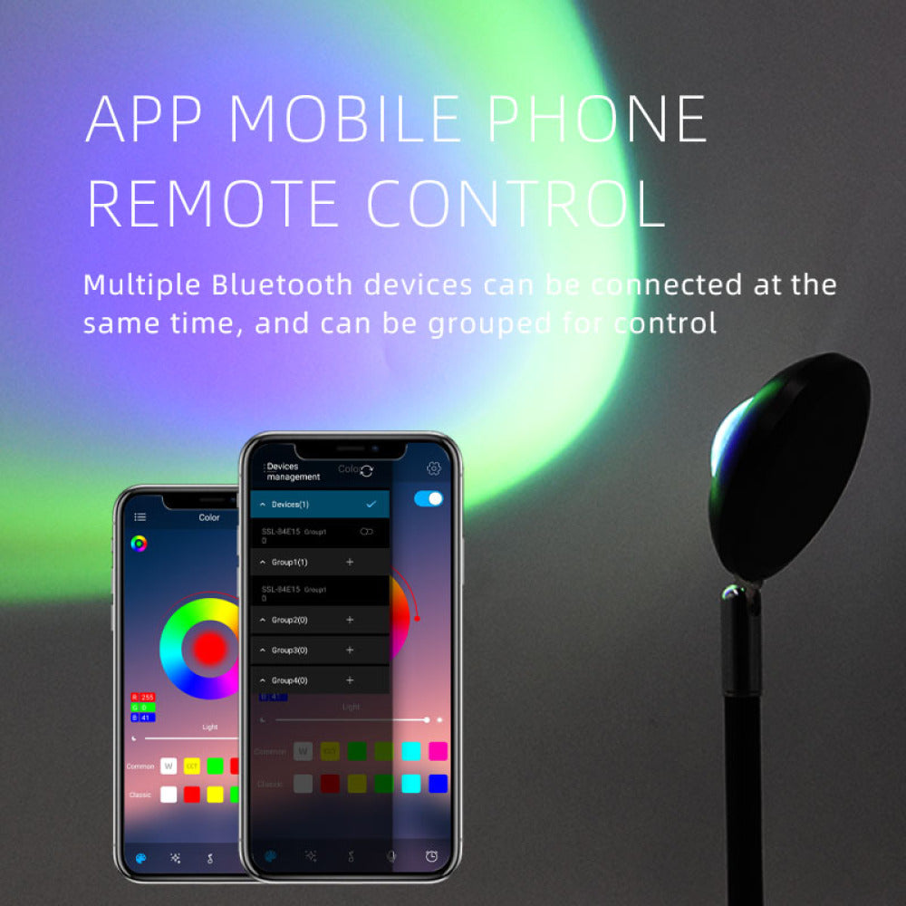 APP/Remote Control Sunset Rainbow Lamp - Stereotech