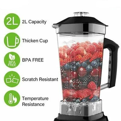 2000W Blender Mixer Juicer Food Processor Bar Fruit Blender