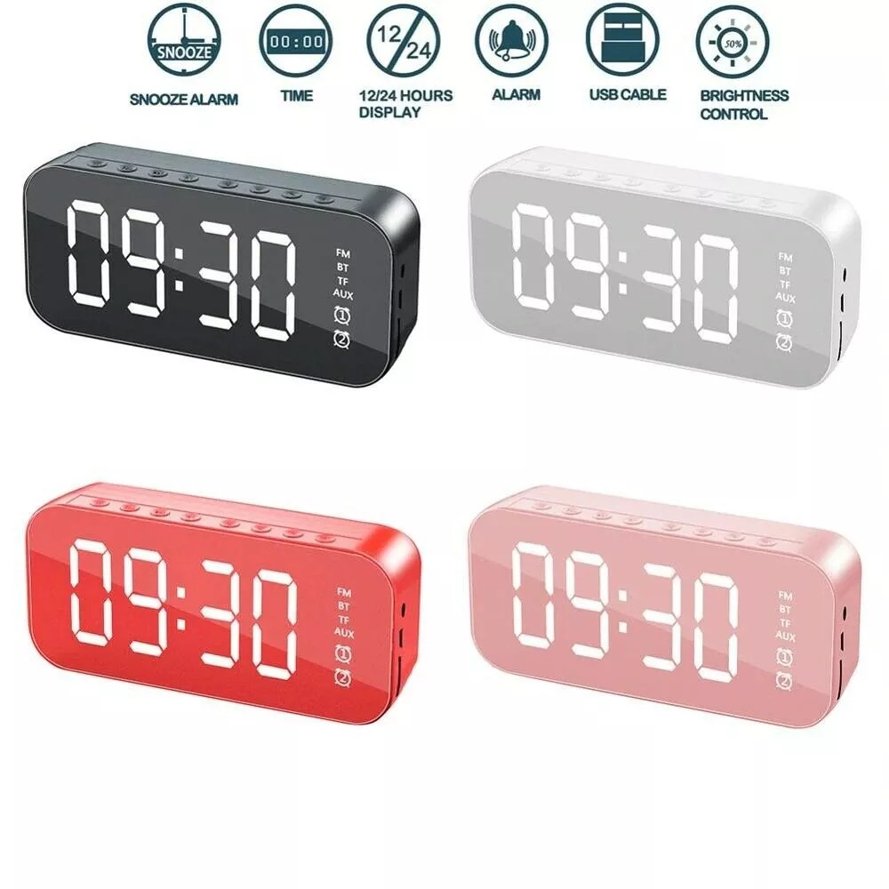 Wireless LED Display Alarm Clock - Stereotech