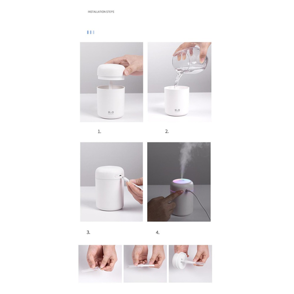 Portable Air Humidifier Aroma Essential Oil Diffuser for Car Home - Stereotech