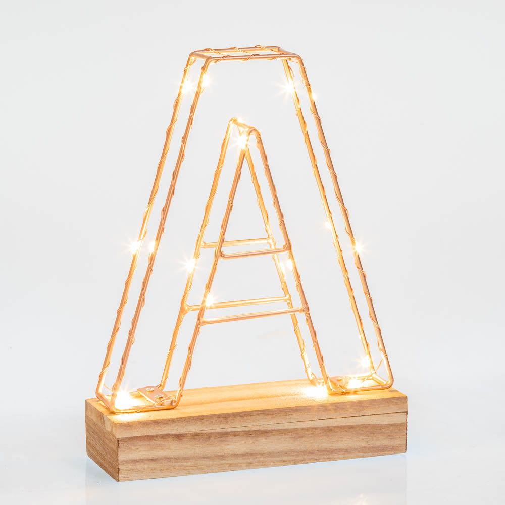 Light Up Letter A Wire Frame Light - Stereotech