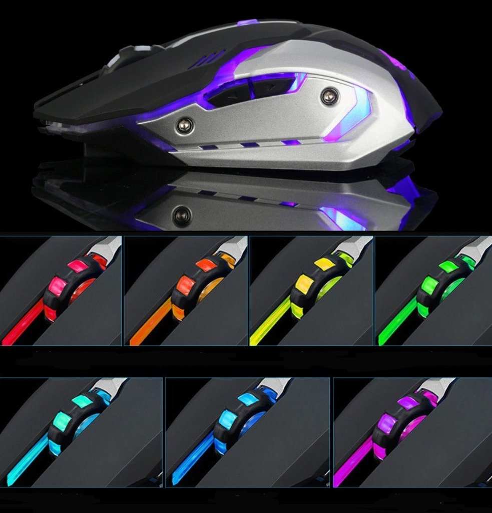 Ninja Dragon Stealth 7 Wireless Silent LED Gaming Mouse - Stereotech