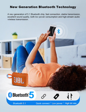 JBL GO 3 Waterproof  Wireless Sport Bluetooth Stereo Speaker - Stereotech