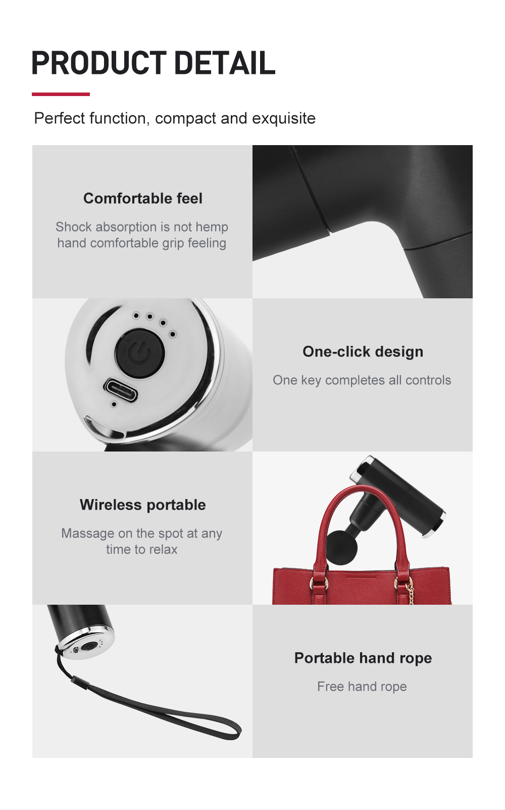 Mini Muscle Massage Gun Body Tissue Massager Fascia Gun - Stereotech