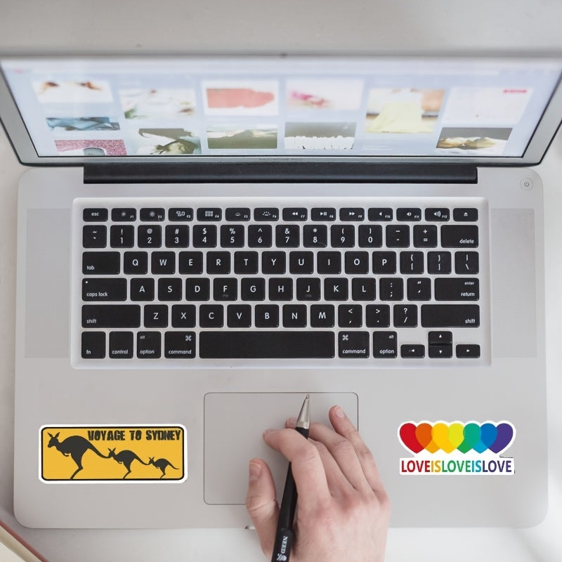 100pcs B Style Music Theme Sticker Set - Unique Vinyl Art for Skateboard, Guitar, Travel Cases &amp; More - Cool, Diverse Designs for Laptops, Cars, Bikes &amp; Lifestyle Accessories