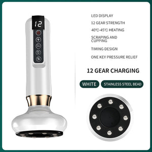 Electric Cupping Massager Vacuum Suction Cup GuaSha Anti Cellulite - Stereotech