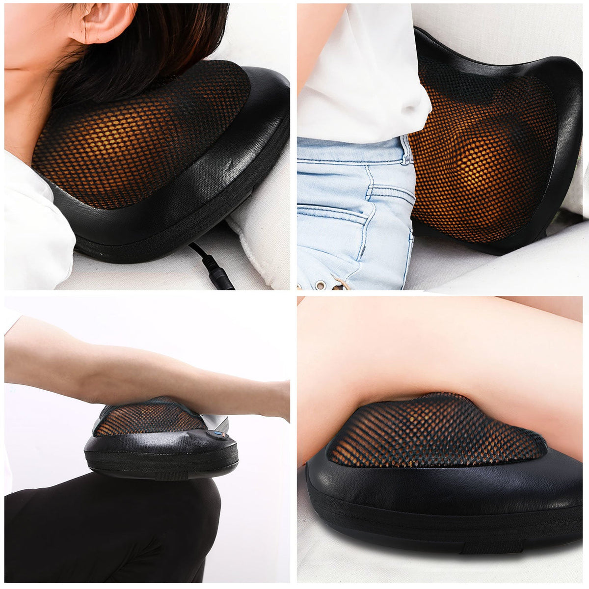 Back Neck Massage Pillow Kneading Massager In-Car Thermotherapy - Stereotech