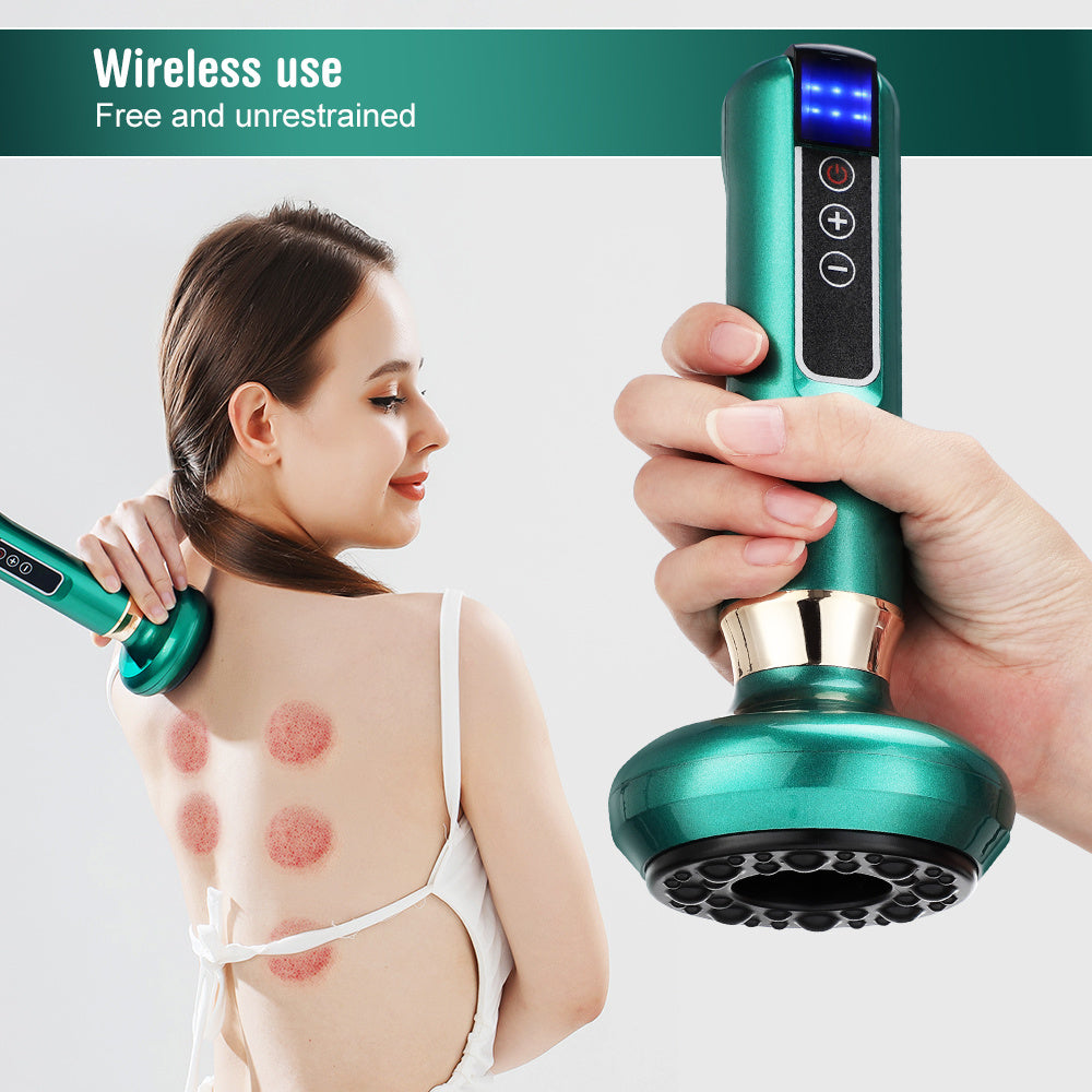 Electric Cupping Massager Vacuum Suction Cup GuaSha Anti Cellulite - Stereotech
