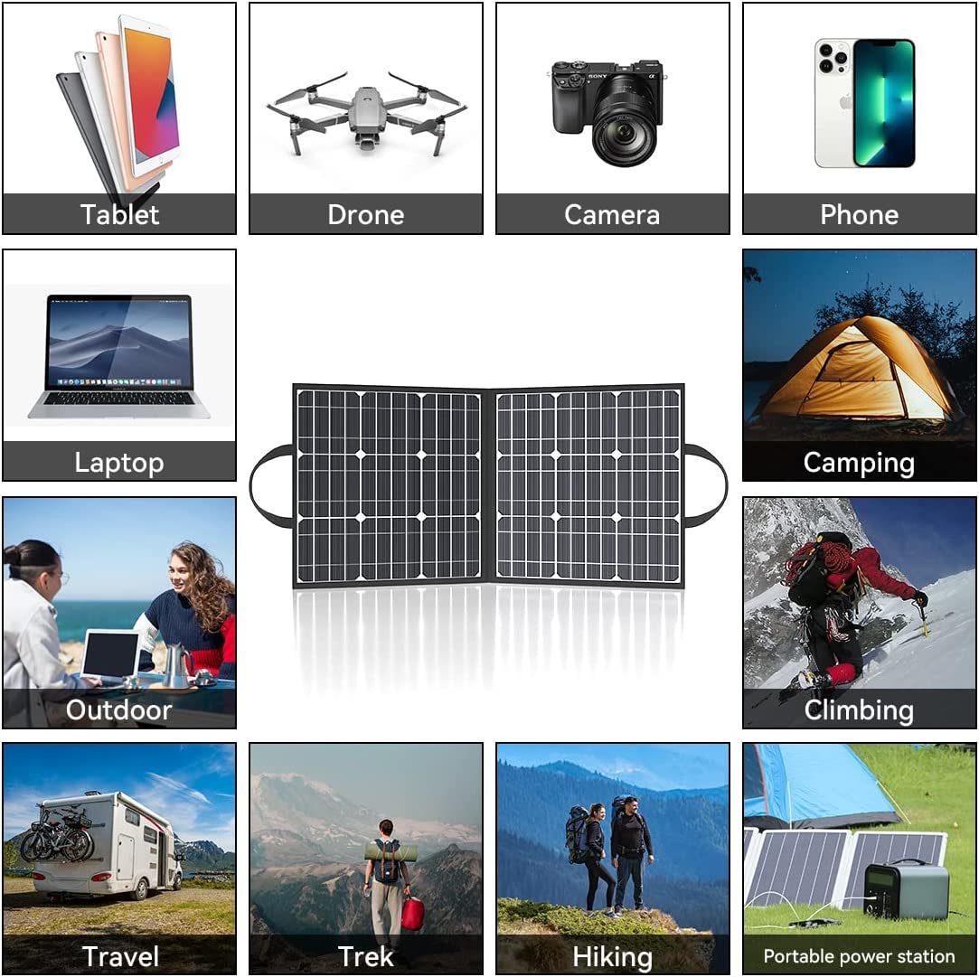 GOFORT 100W 18V Portable Solar Pane - Stereotech