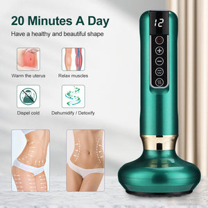 Electric Cupping Massager Vacuum Suction Cup GuaSha Anti Cellulite - Stereotech