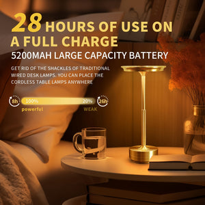 Touch-Sensitive LED Reading Lamp - Rechargeable, Wireless, Dimmable, and Adjustable - Perfect for Bedroom, Restaurant, Hotel, Bar, and Office Decor
